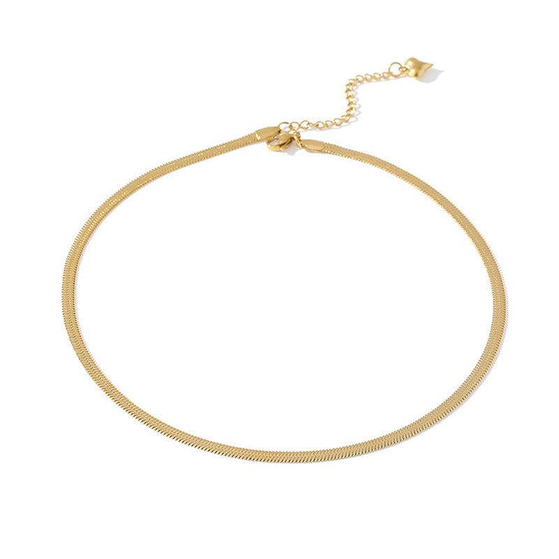 Stainless Steel Geometric Snake Chain Necklace – view 7