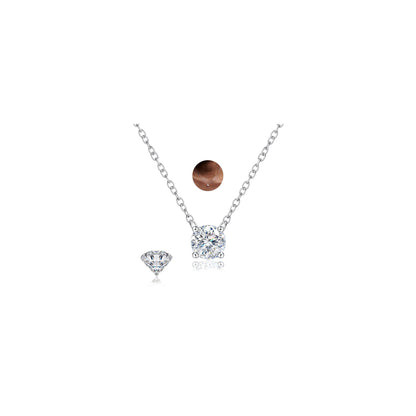 Moissanite Layered Choker Necklace – 925 Silver, White Gold Plated