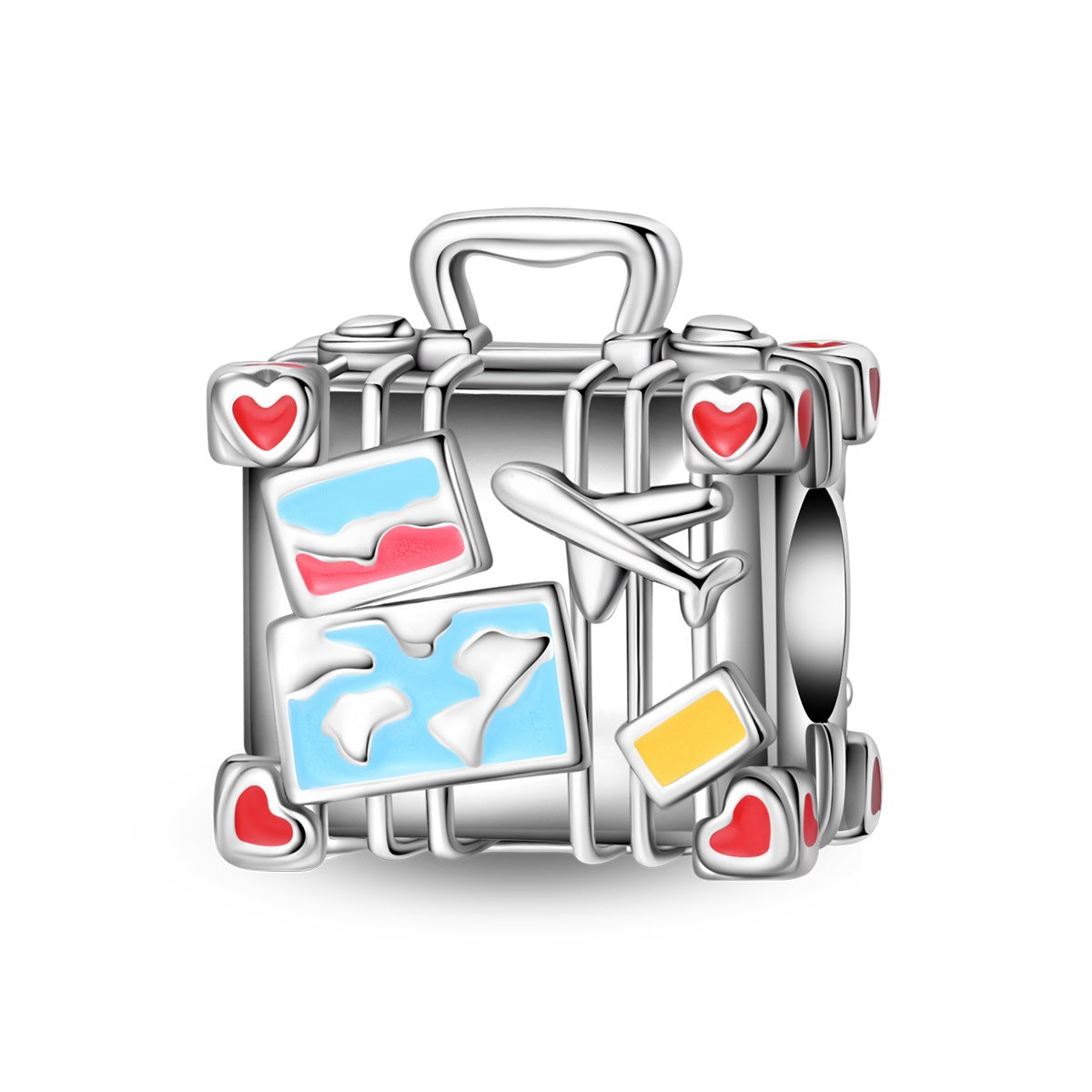 Airplane Suitcase World Travel DIY Bead Pendant Jewelry Accessory – view 4