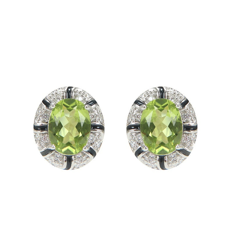Natural Colored Gemstone Crystal Topaz EarringsMade Of 925 Sterling Silver – view 9
