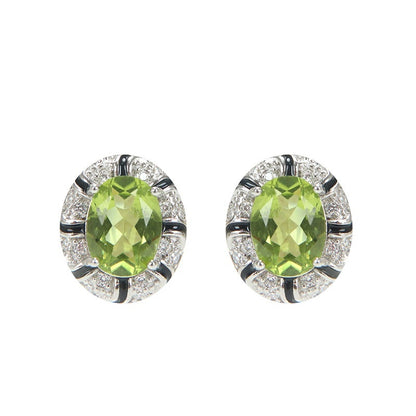 Natural Colored Gemstone Crystal Topaz EarringsMade Of 925 Sterling Silver – view 9