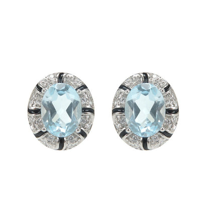 Natural Colored Gemstone Crystal Topaz EarringsMade Of 925 Sterling Silver – view 8