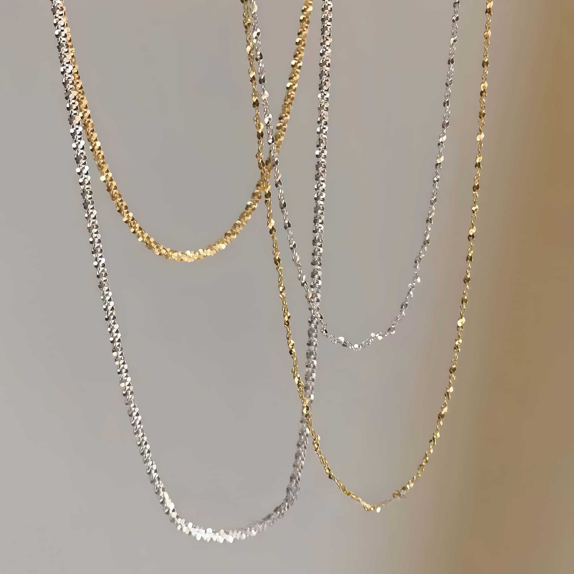 Sparkling Starry Sky Necklace – S925, 18K Gold Plated