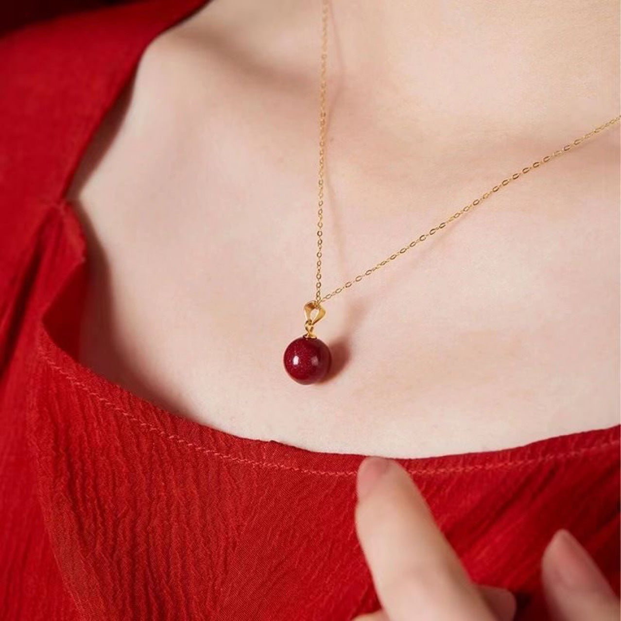 Women's Fashion Purple Gold Sand Necklace For Women – view 3