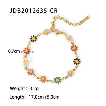 Titanium Steel Jewelry Necklace Bracelet 18K Gold White – view 2