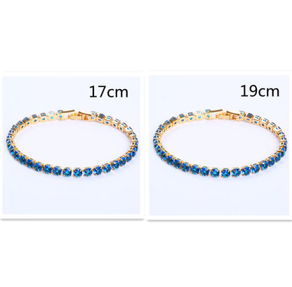 Cubic Zirconia Tennis Bracelet – Iced Out Crystal, Gold – view 16