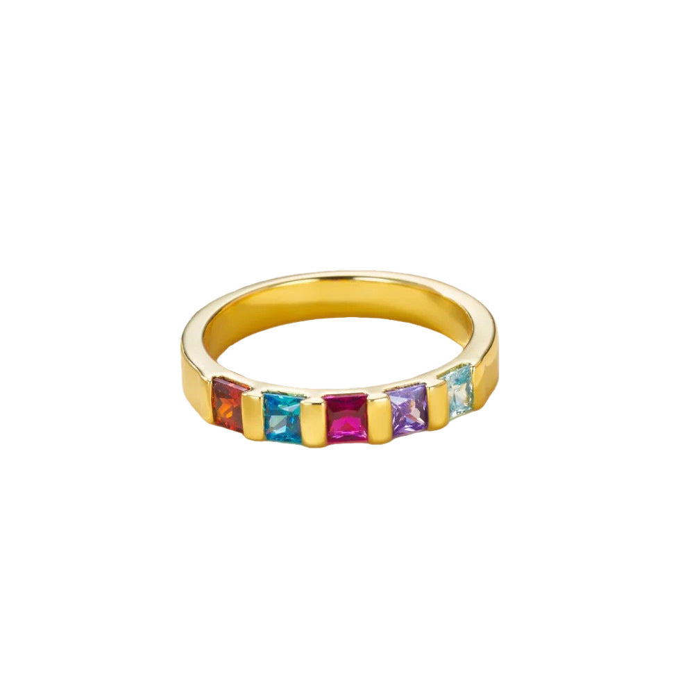 Stainless Steel Customized Zircon Ring – Style A – view 5