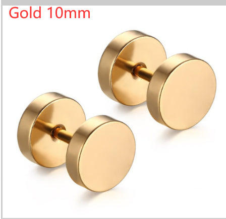 8mm Barbell Ear Studs – Stainless Steel, Punk Gothic – view 17