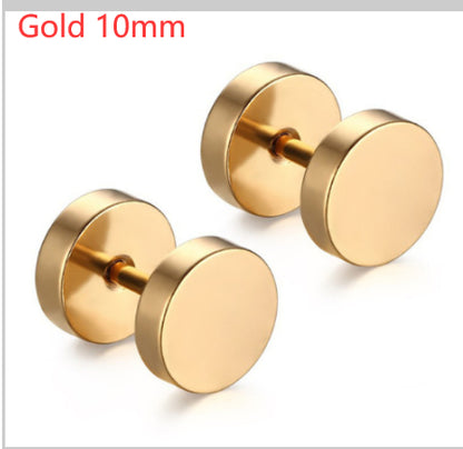8mm Barbell Ear Studs – Stainless Steel, Punk Gothic – view 17