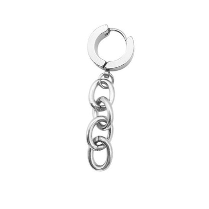 Stainless Steel Chain Stud Earrings