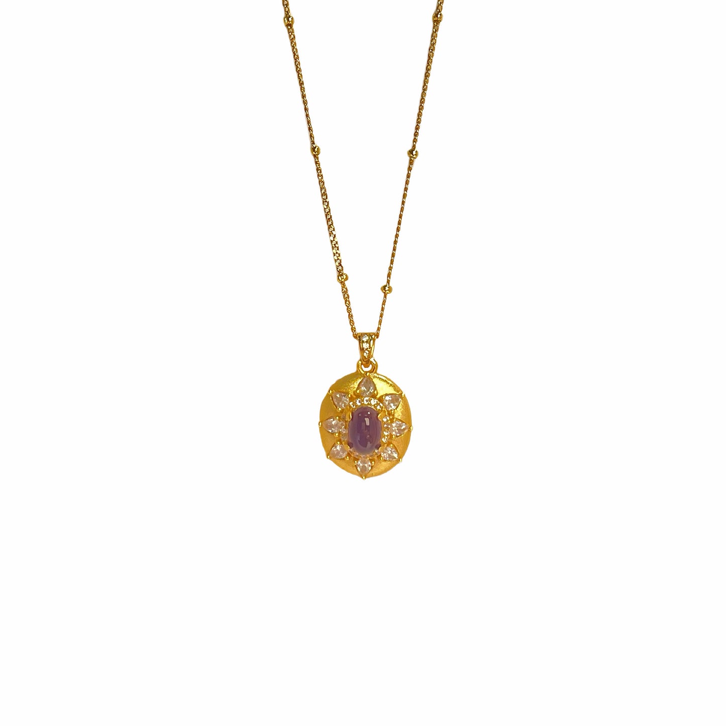 French Sunflower Amethyst Jewellery Set – S925 Silver – view 7