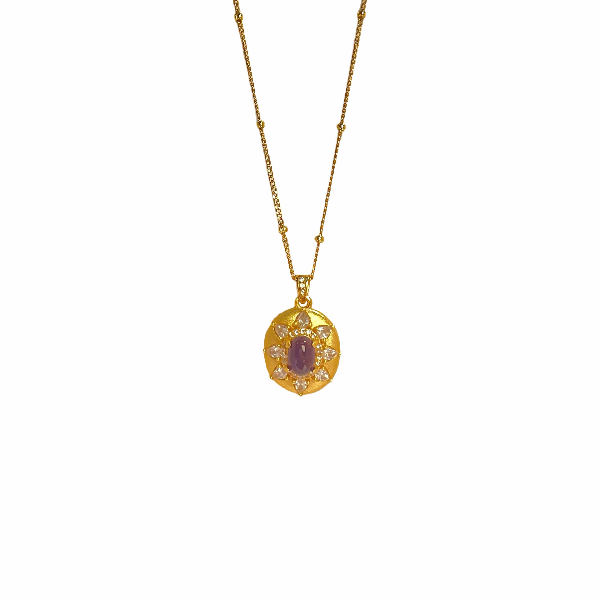 French Sunflower Amethyst Jewellery Set – S925 Silver – view 7