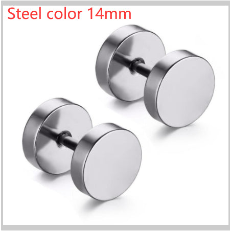 8mm Barbell Ear Studs – Stainless Steel, Punk Gothic – view 14