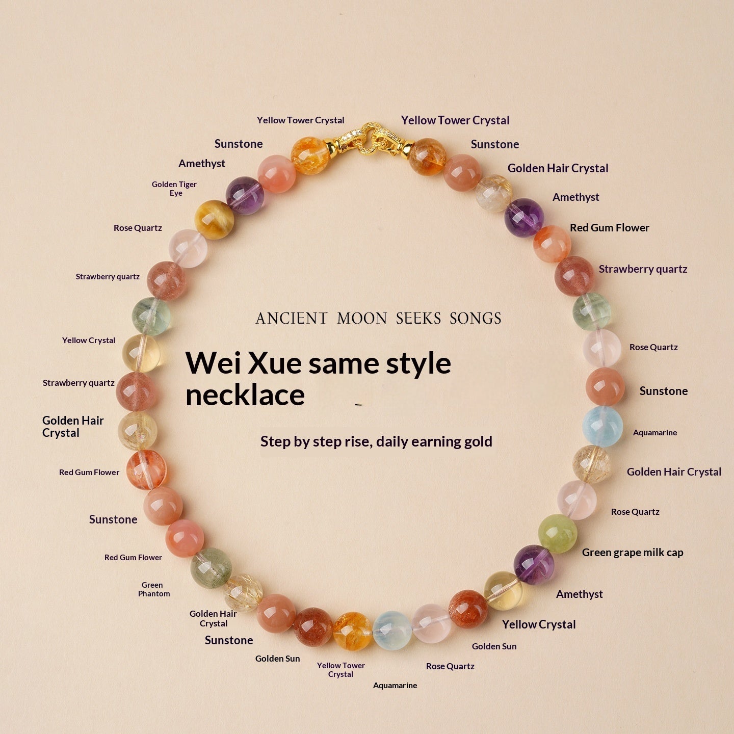 Womens Fashionable And Unique Crystal Beaded Necklace – view 5