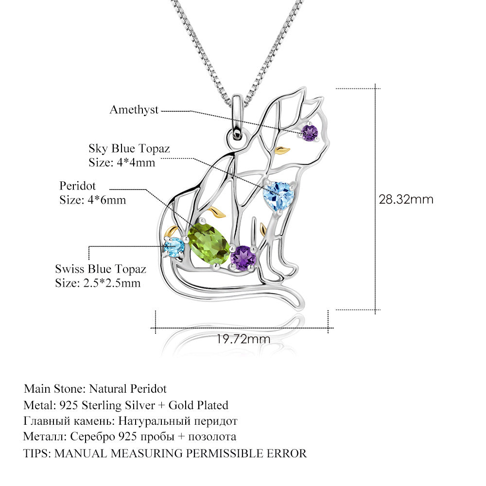 Designer Designed Irregular Geometric Gemstone Pendant – view 5