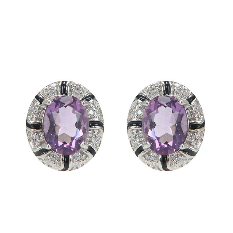 Natural Colored Gemstone Crystal Topaz EarringsMade Of 925 Sterling Silver – view 6
