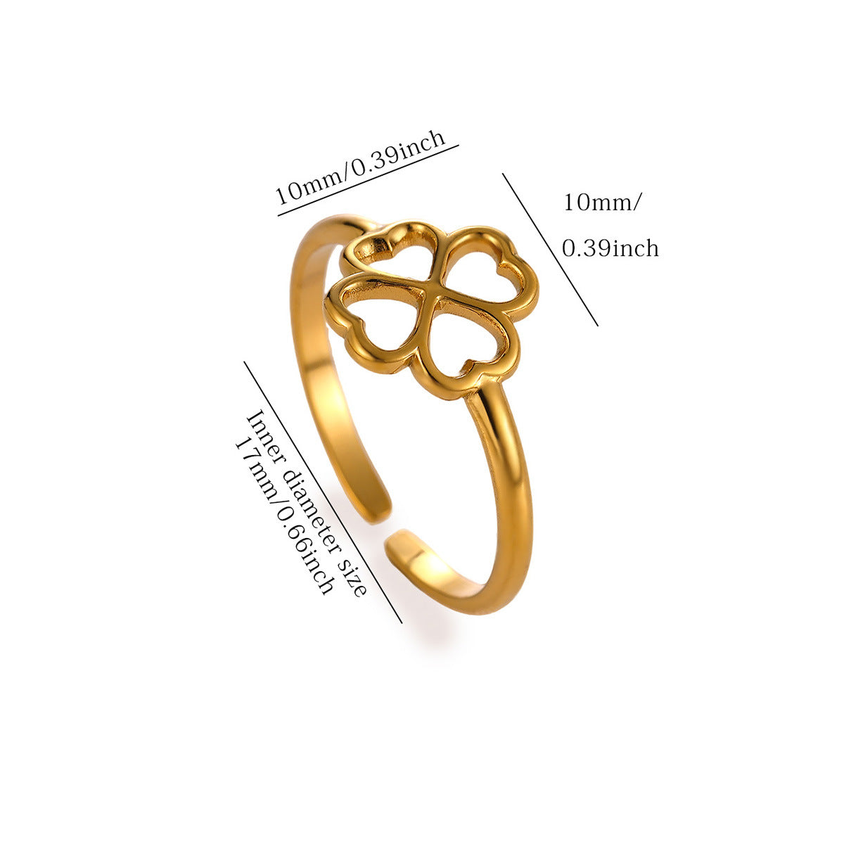 Sun Turtle Flower Retro Ring – 18K Gold Plated Steel – view 3
