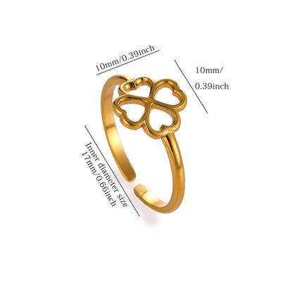 Sun Turtle Flower Retro Ring – 18K Gold Plated Steel – view 3