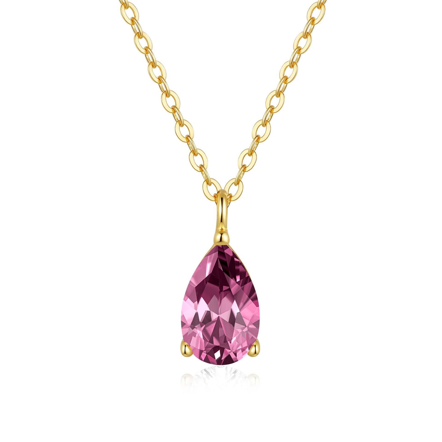 Womens 14K Gold-Plated 925 Sterling Silver Moissanite Necklace – view 10