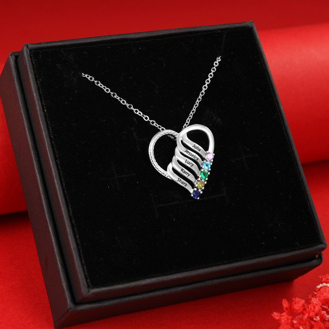 Personalized Trendy Necklace With December Birthstone Name – view 2