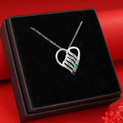 Personalized Necklace With December Birthstone Name – view 2