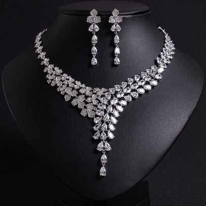 Coloured statement necklace and matching earrings set — supplier detail view 2