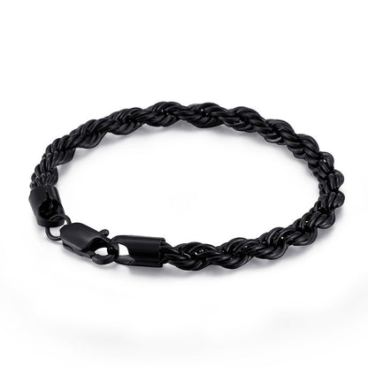 Gold Double Color Twist Chain Stainless Steel Bracelet – view 12