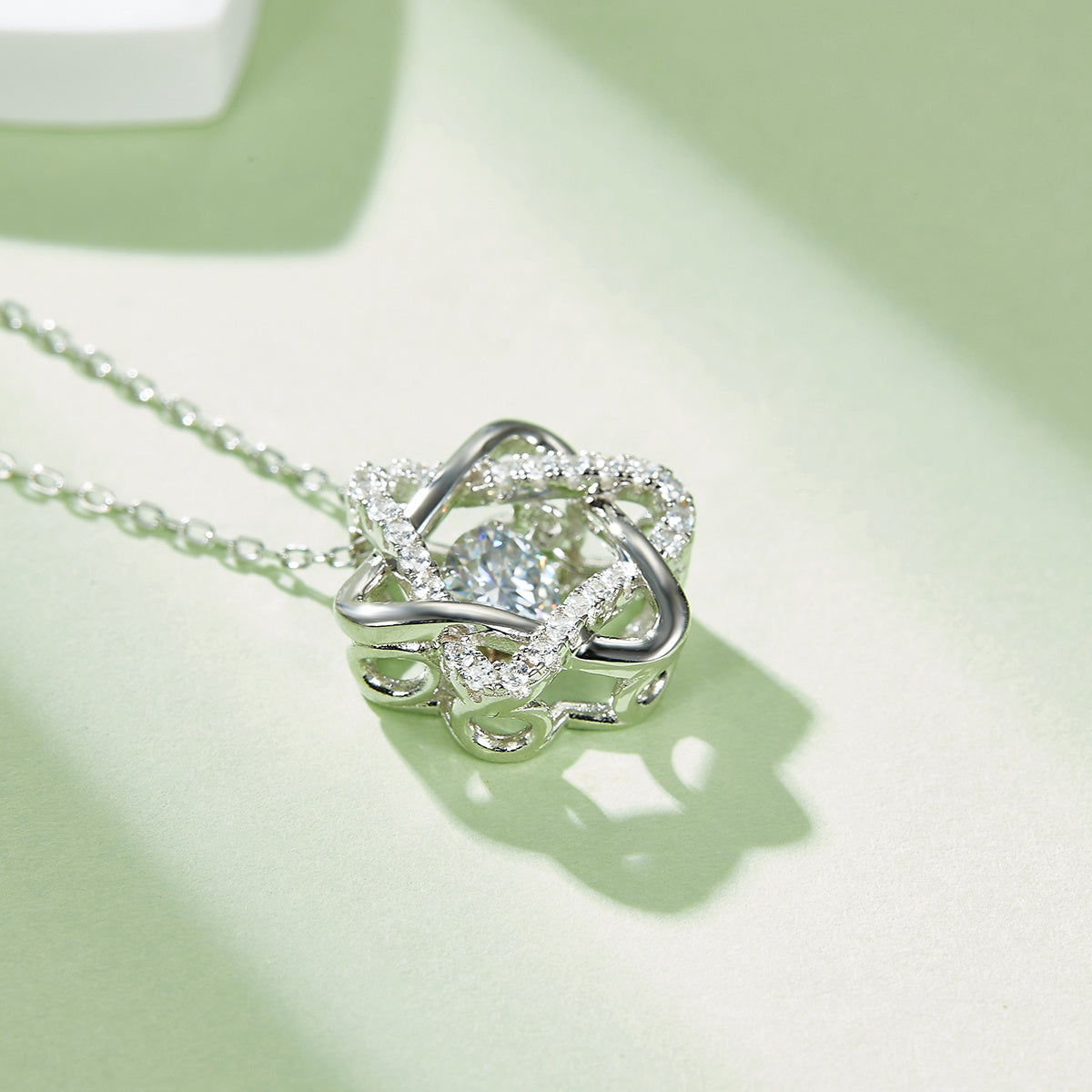0.5ct Moissanite Hexagram Necklace – S925 Platinum Plated – view 4