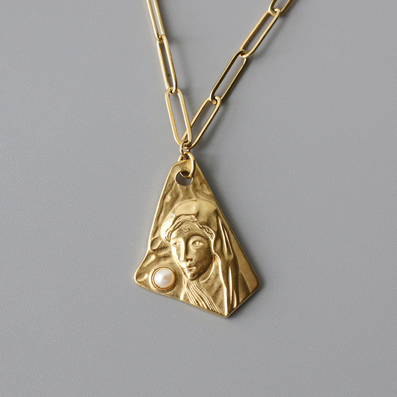 Irregular Titanium Steel 18K Gold Plated Non-fading Necklace – view 5