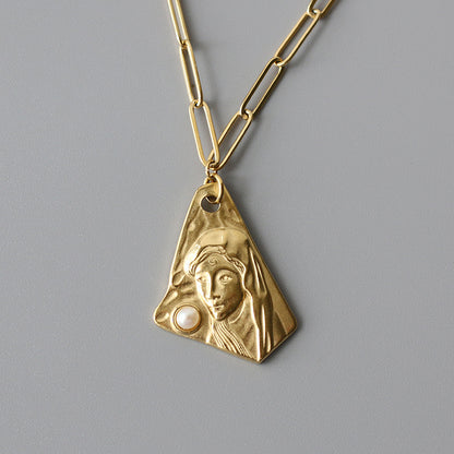 Irregular Titanium Steel 18K Gold Plated Non-fading Necklace – view 5