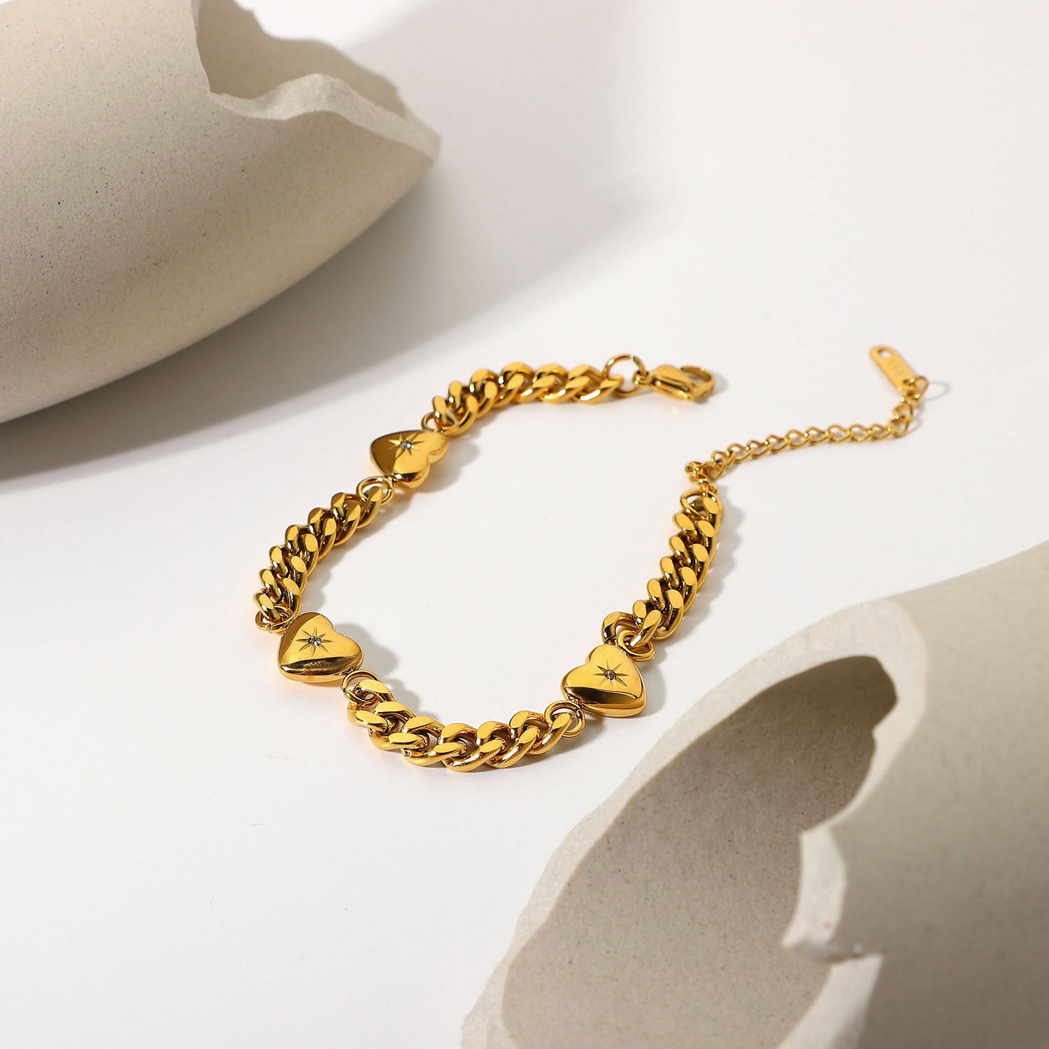 Stainless Steel Plated 18k Gold Cuban Chain Necklace – view 9