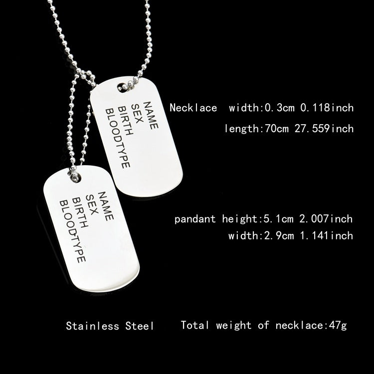 Hip Hop Name Dog Tag Necklace – view 5