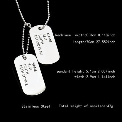 Hip Hop Name Dog Tag Necklace – view 5
