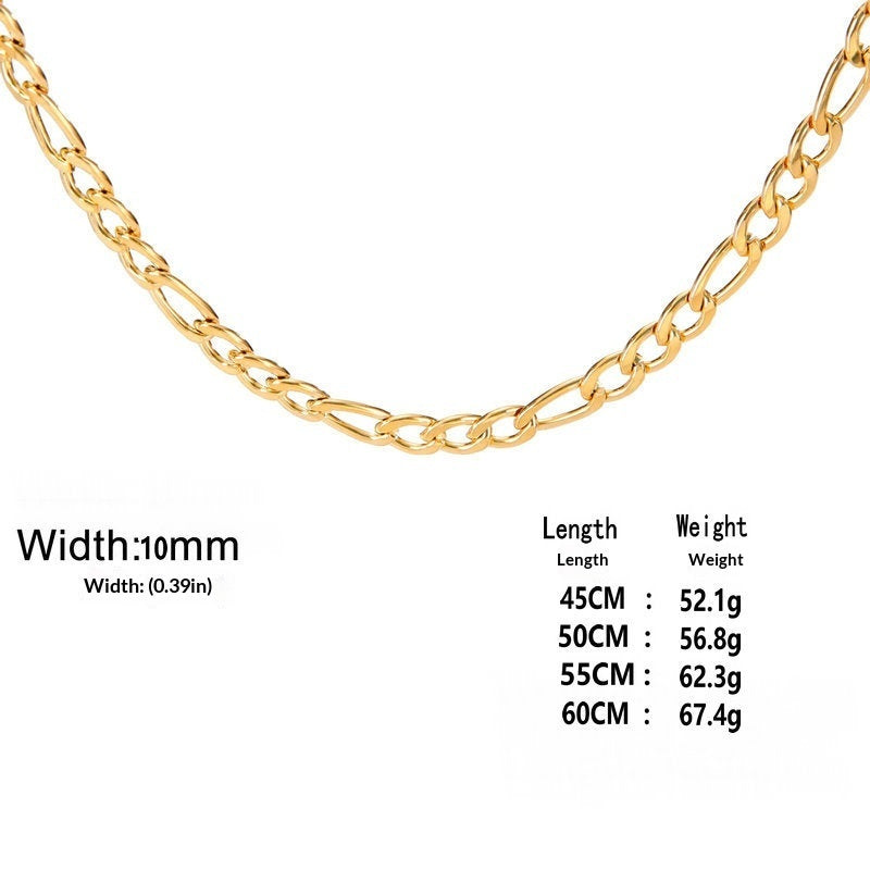 Extra-thick Stainless Steel Figaro Chain Mens Necklace – view 23