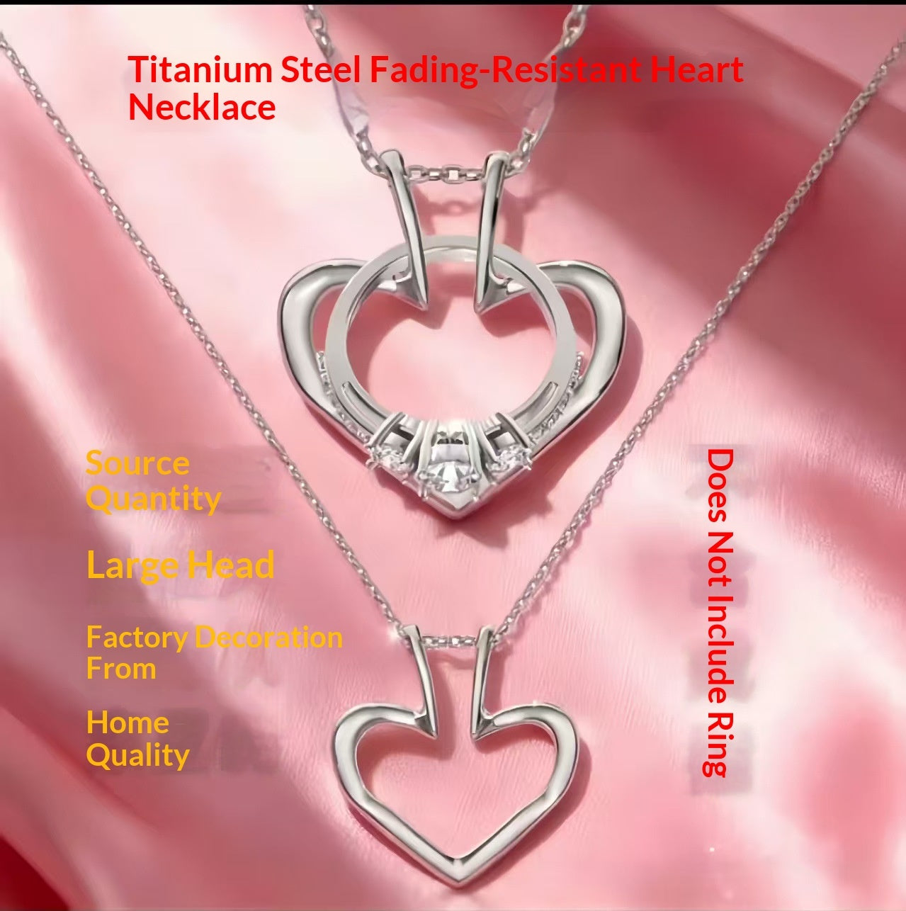 Colorfast Heart-shaped Necklace For Women – view 3