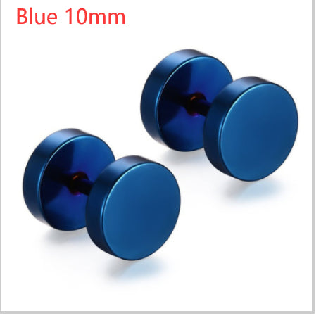 8mm Barbell Ear Studs – Stainless Steel, Punk Gothic – view 15