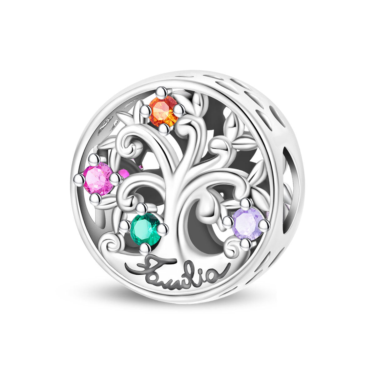 Tree Of Life DIY Beaded Bracelet Charm – Silver-Plated Copper – view 16