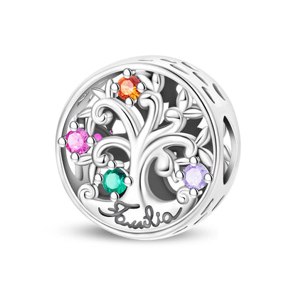 Tree Of Life DIY Beaded Bracelet Charm – Silver-Plated Copper – view 16