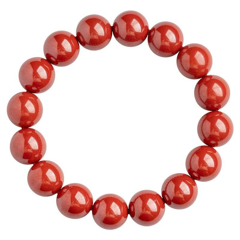 Imperial Sand Cinnabar Bracelet For Ones Zodiac Year In Red – view 3