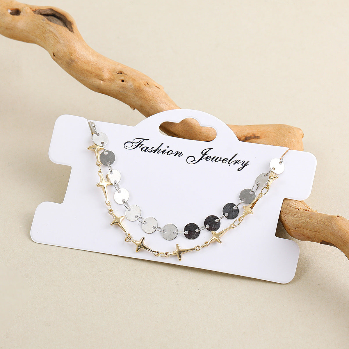 Bohemian-style Cross And Double-heart Multi-layer Anklet – view 8