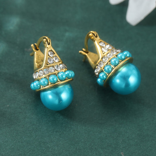 Bohemian-style Round Bead Earrings For Women