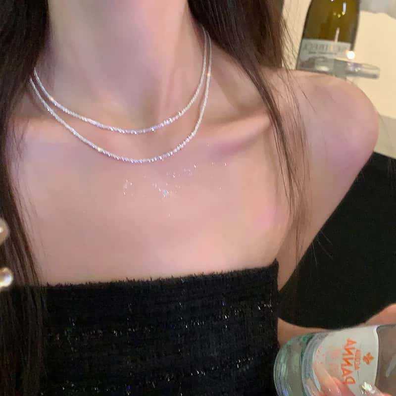 Sparkling Starry Sky Necklace – S925, 18K Gold Plated – view 7