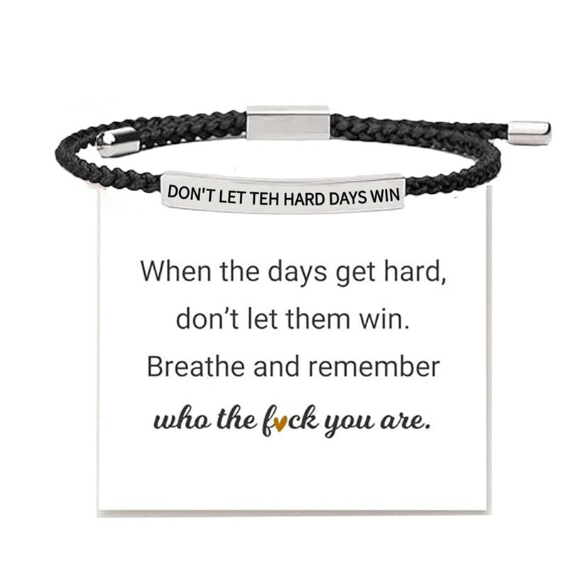 Stainless Steel Woven Engraved Bracelet – view 2