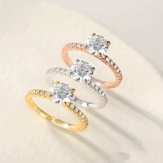 Four-prong Setting Zircon Womens Casual Ring