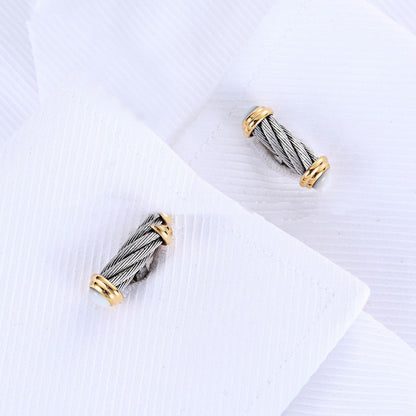 French Stainless Steel Cufflinks Men – view 10
