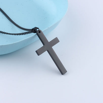 Cross Necklace Minimalist Stainless Steel Accessory – view 7