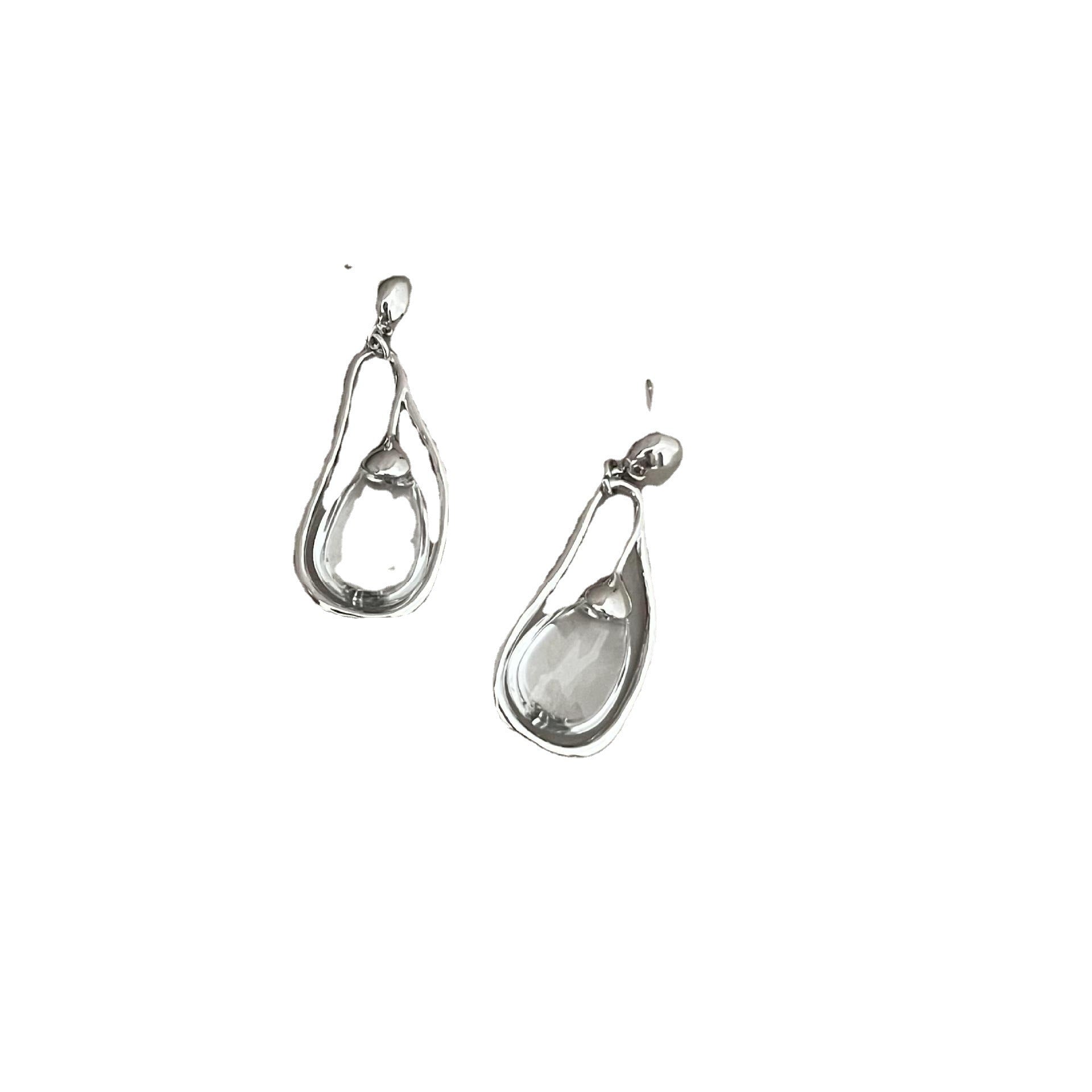 Vintage Hollow Teardrop Earrings – French Style – view 5
