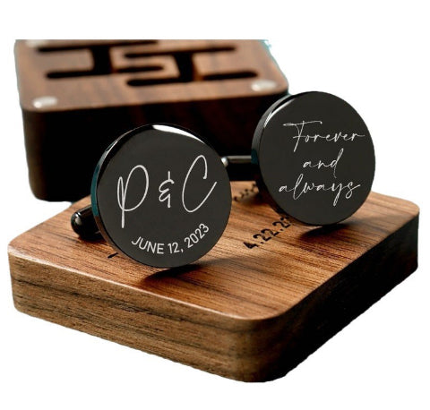 Custom-engraved Stainless Steel Cufflinks For Men – view 5
