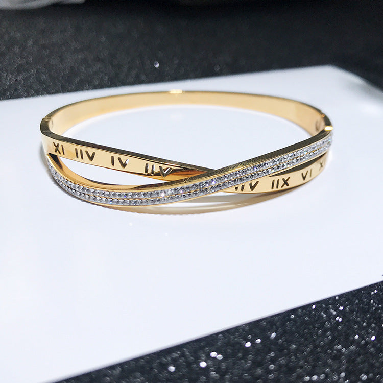 Cross Bracelet Titanium Steel 18k Gold Plated Bracelet – view 5
