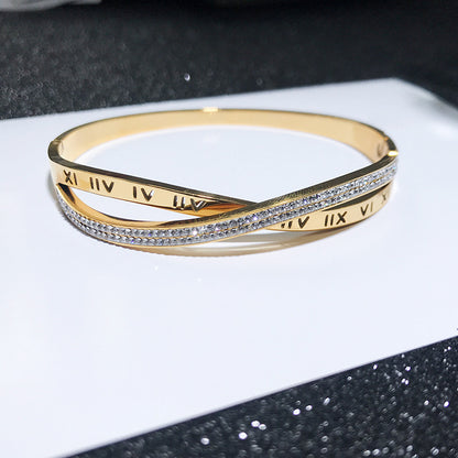 Cross Bracelet Titanium Steel 18k Gold Plated Bracelet – view 5